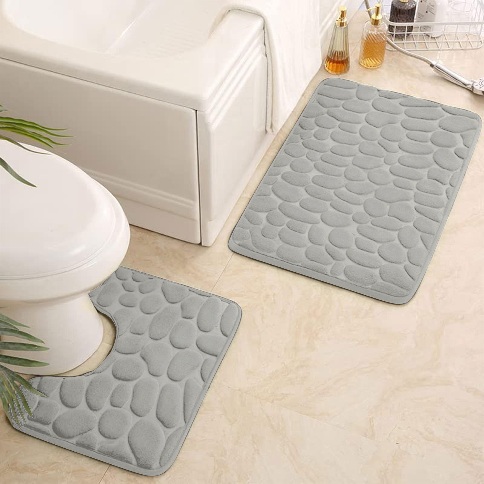 

Нескользящий коврик для ванной 50 х 80 см и коврик для туалета 50 х 40 см, набор ковриков для ванной из 2 предметов, мягкий коврик для ванной, моющиеся коврики для ванной комнаты One Size