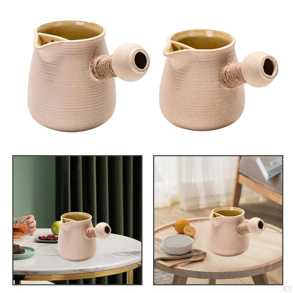 Ceramic Teapot for Boiling Water Porcelain Tea Pot with Side Handle House Restaurant