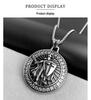 Xiweier Gothic Punk Hip Hop Round Pendant Necklace