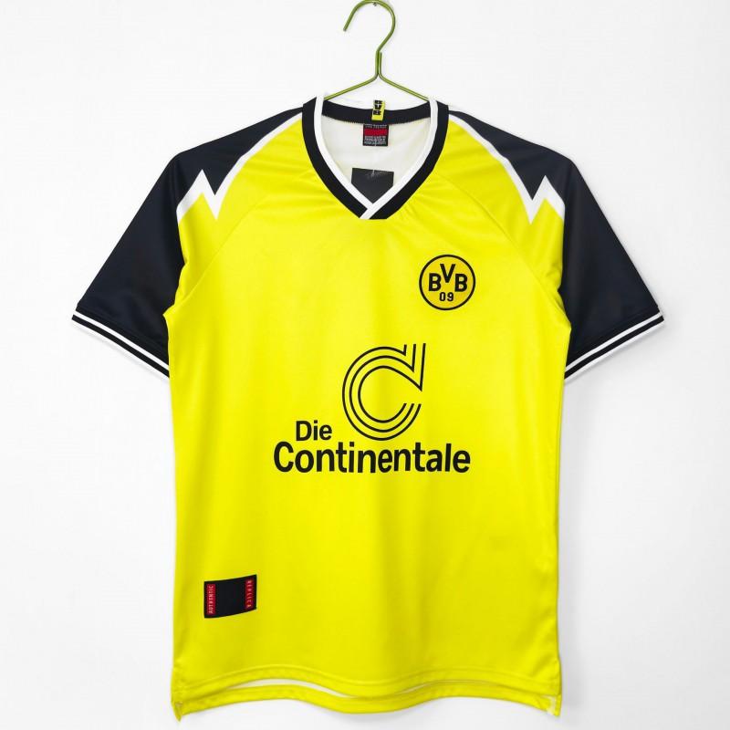 Maillot de Football Dortmund Rétro Manches Courtes Streetwear Décontracté Style Hip Hop Maillot de Fan Bundesliga