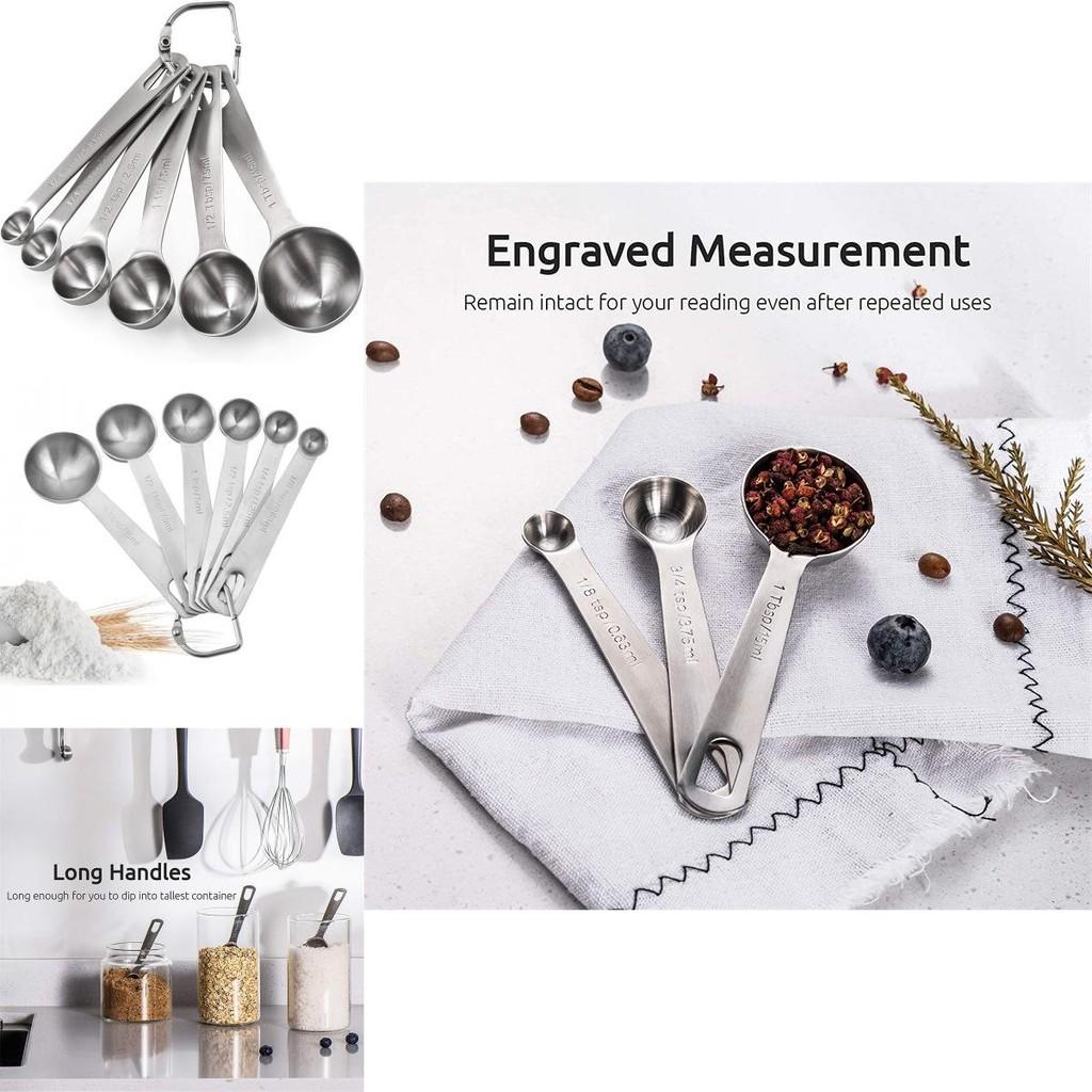 Modernes Edelstahl-Messlöffel-Set Mit Präziser Skala Zum Backen Und Kochen
