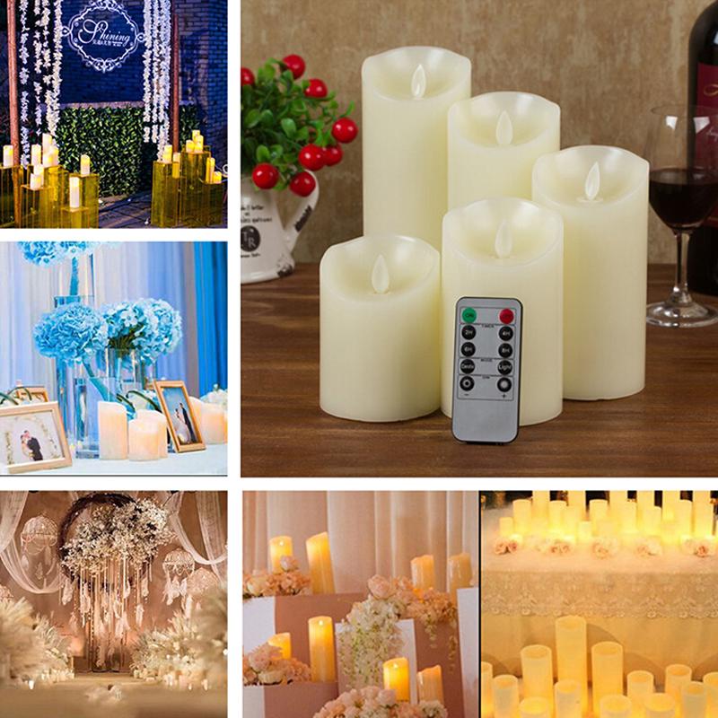 

Slant-top LED Electronic Candle Light with Remote Control Night Light Decoration (Yellow Flashing