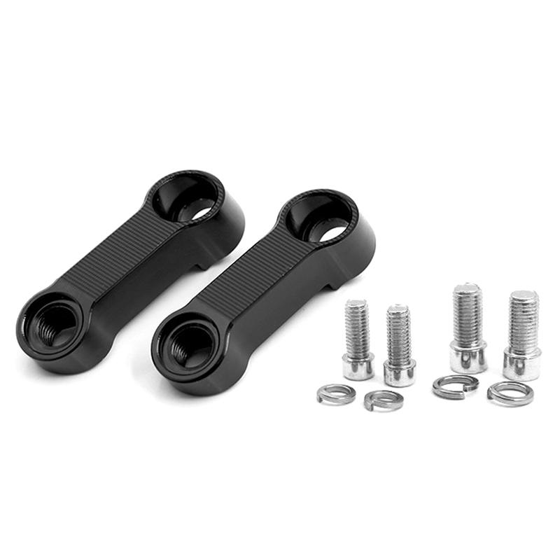 2 STÜCKE Universal Motorrad Rückspiegel Verlängerung Erhöhung Adapter Modifizierte Vordere Transferbasis Verbreiterung Schraubhalterung
