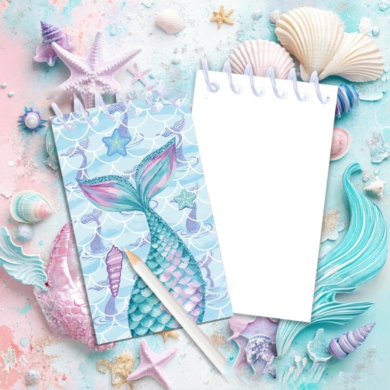 8 Pcs Spirals Notepads Pocket Notebooks Cartoon Notebooks Small Notebooks School Reward Gift Birthday Party Supplies