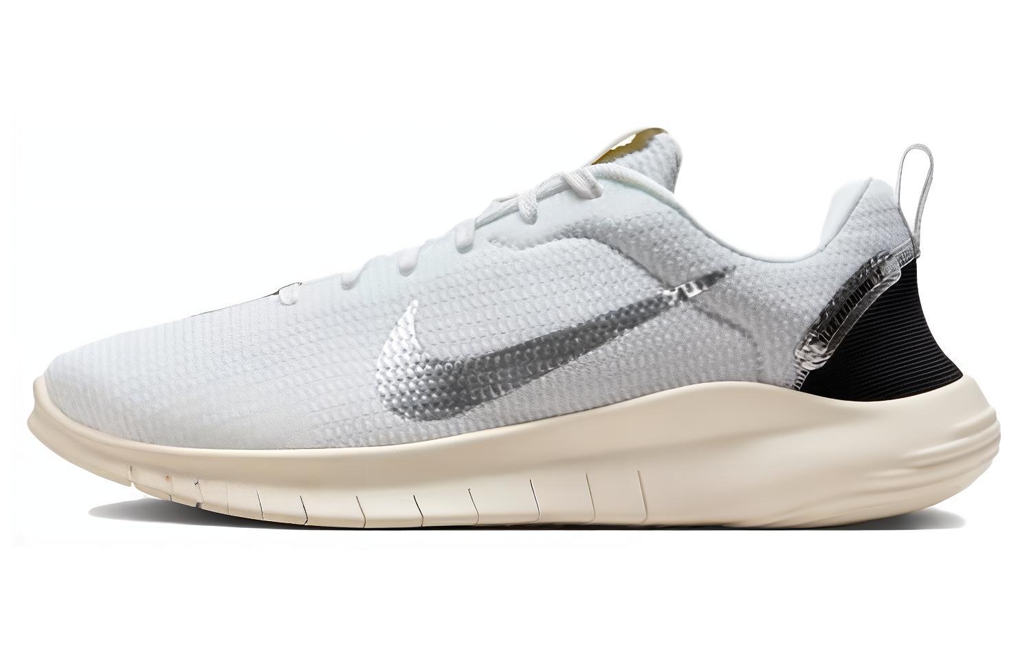 Nike Flex Experience Run 12  White Metallic Silver  Women s DV0746-101 37.5