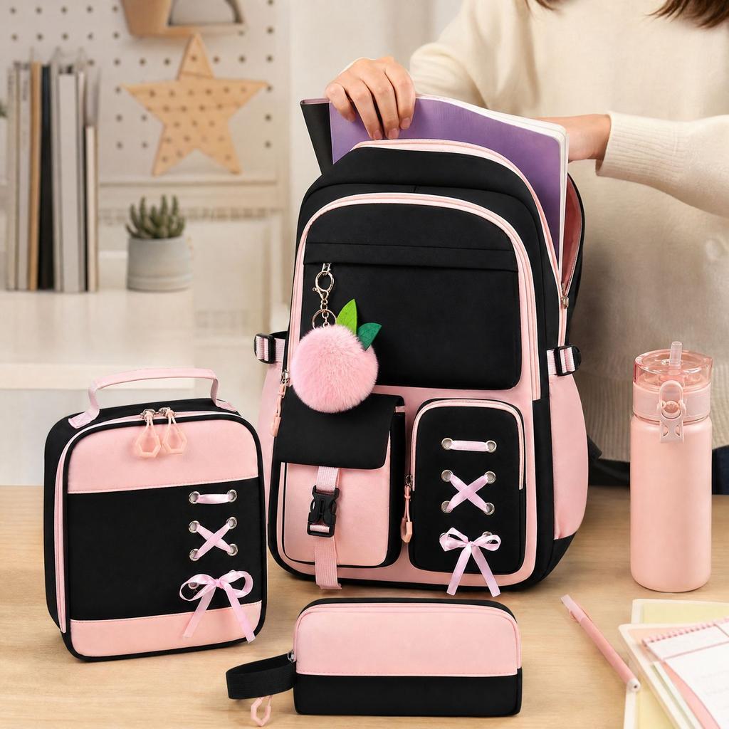 Set Zaino Scolastico da 3 Pezzi per Studenti