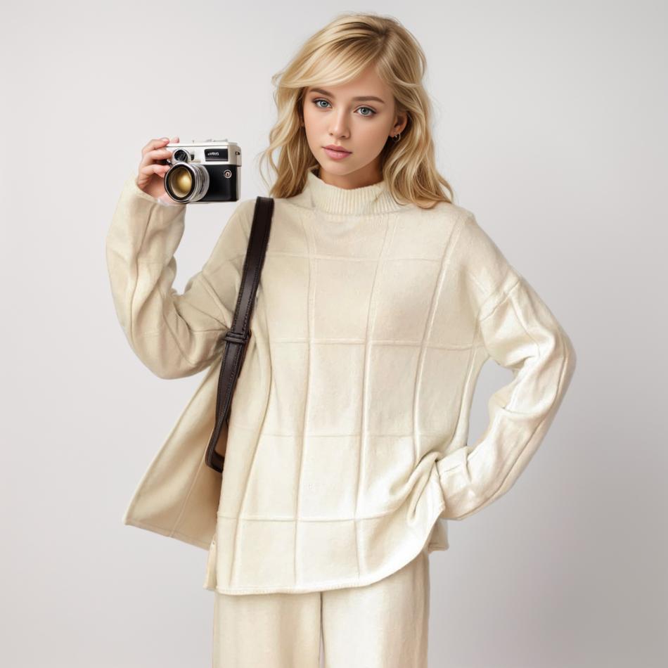 

DIMANAF 2024 Осінь Жіночі Светри Зимові Пуловери Топи Жіноча Водолазка Трикотажна Базова Однотонна Футболка XXL