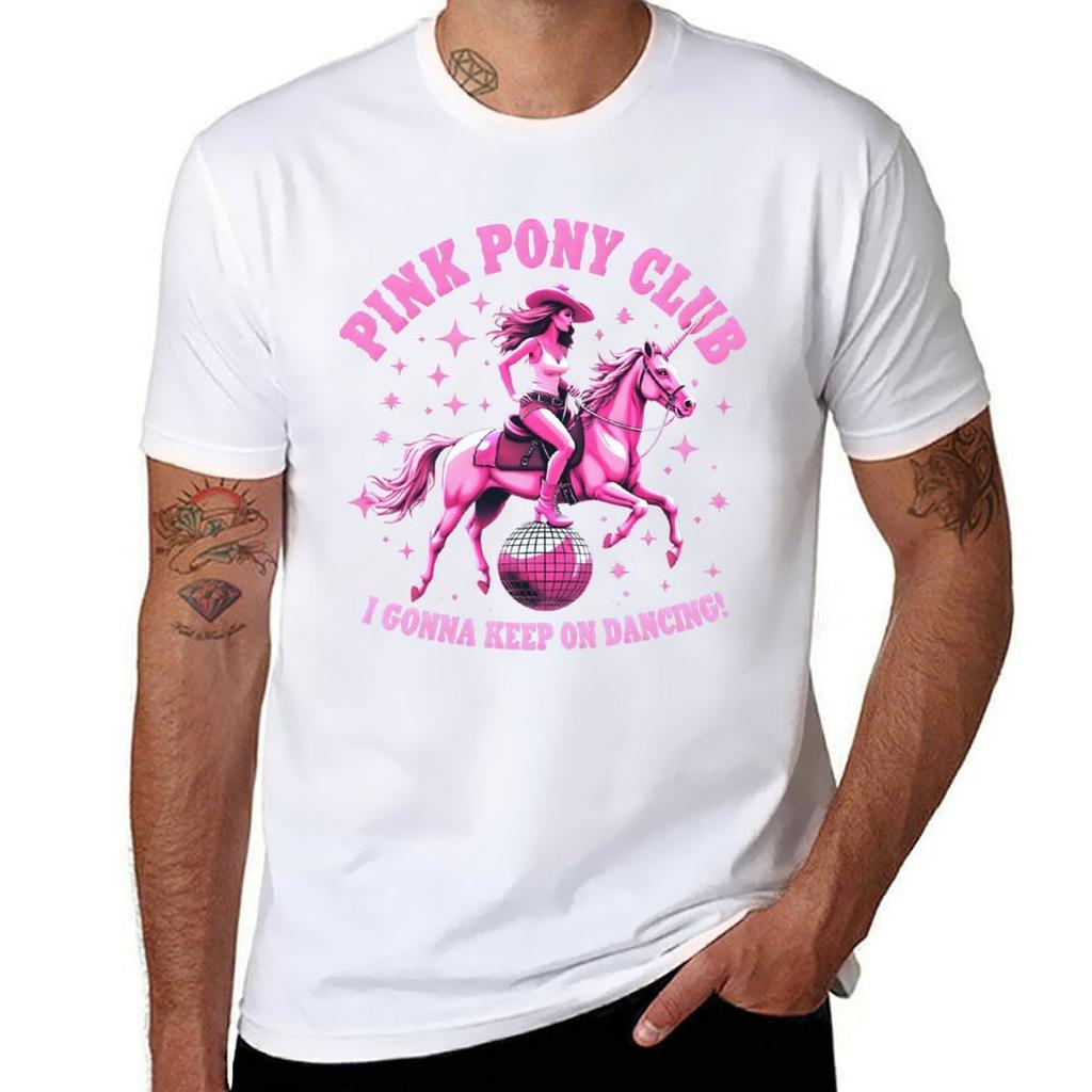 Pink Pony Club Keep On Dancing TShirt Basic Simple Design Short Sleeve Shirt