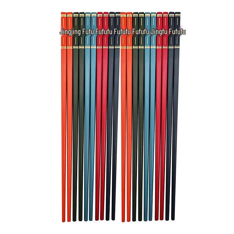 A-TIMES 10-Pair Chinese Alloy Chopsticks Set
