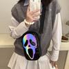Simple Messenger Bag Niche Trend Funny Ghost Skull Messenger Shoulder Bag Personalized Soft Phone Small Satchel