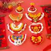 Hand-Crochet Pet Scarves Collars Chinese New Year Cat Bibs Saliva Wipes Small Dog Cat Accessories Spring Festivals Costumes