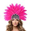 Brazilian Carnival Feather Headpiece Stage Performance Feather Headdress  Hawaiian Party Accessory