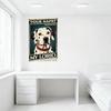Vintage Dalmatiner Hund Metall Blechschild Türkiser Hintergrund 'YOUR NAPKT' 'MY LORID' Retro Abgenutzte Gealterte Metallplakette für Zuhause Café Ba