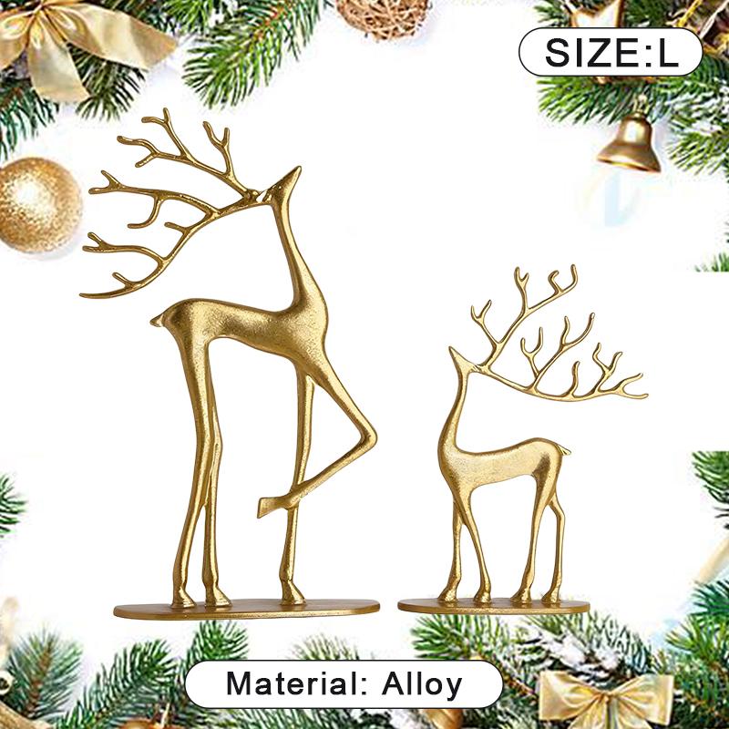 

Рождественский декор в виде оленя, Металлические фигурки оленей, Современная минималистичная рождественская скульптура, Элегантный праздничный декор для дома