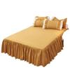 Korean Style Princess Bed Skirt - Non-Slip, Solid Color Cover