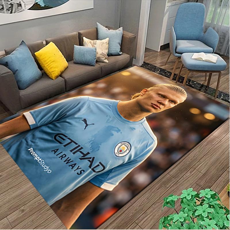 [1pc Erling Haaland Office Chair Carpet] Digital Printed Area Rug for Home & Game Room Use, Soft Indoor Sofa Chair Mat