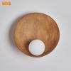 Chinese Style White Brown Shell Wall Lamp Japanese Creative LED Lighting Homestay Bedroom Corridor Resin Wall-mounted Sconces