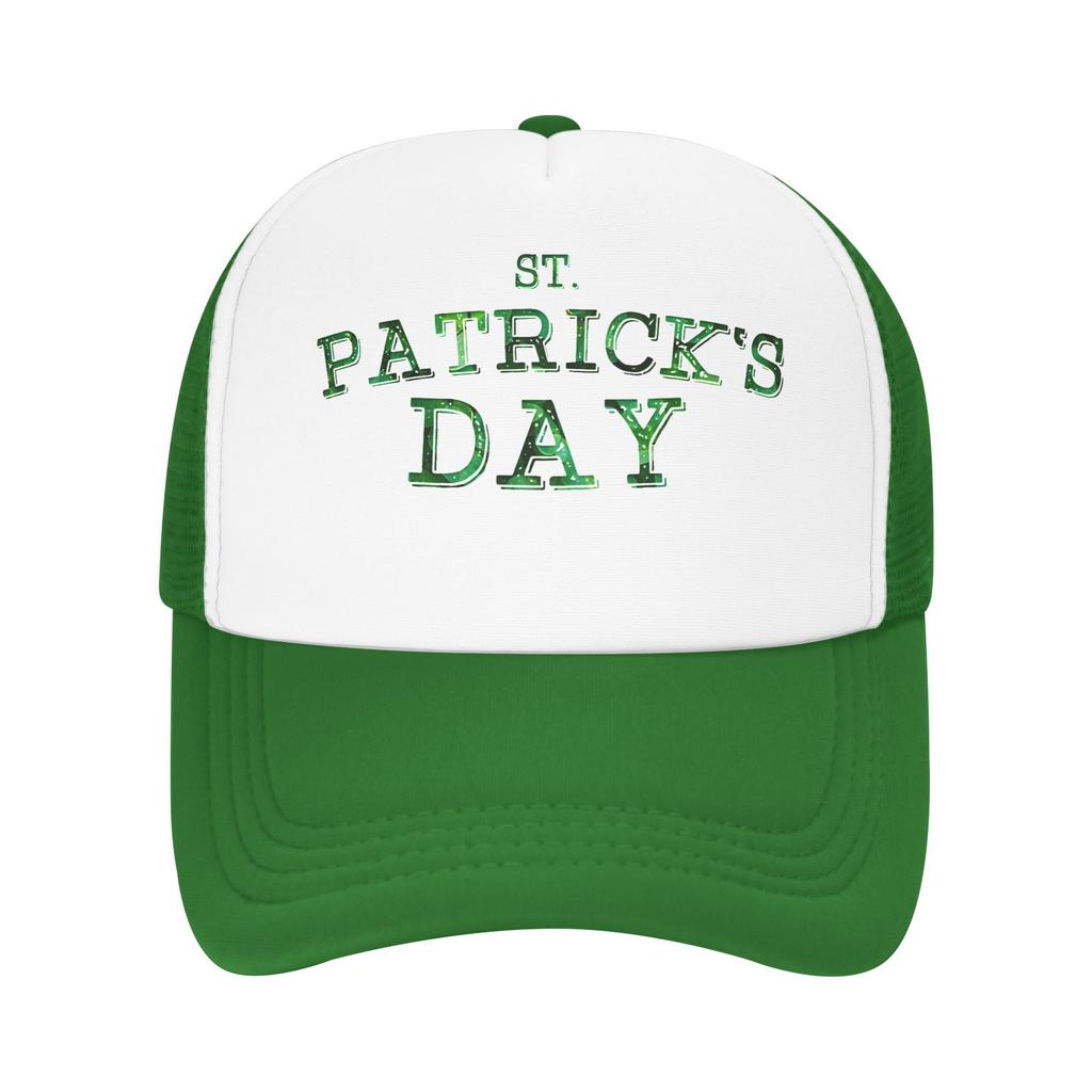Happy Saint Patricks Day  Outfits Mesh Trucker Hat Summer Breathable  Meshback Sun Caps Trendy Adjustbale
