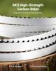 Bandsaw Blade, 1832 mm Length, 4 TPI Band Saw Blade with 18 HRC Hardened Sharp Teeth, SK5 High-Strength Carbon Steel, 12.7 mm Width, Replacement for