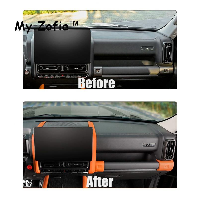 For HAVAL H9 MKII 2024 2025 2026 Car Central control decorative strip ABS navigation screen frame trim modification Accessories