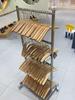 Stainless Steel Multi-Layer Clothes Rack: Floor-Standing, Large Capacity, Brushed Silver for Men and Women’s Pants.