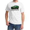 2008 Bullitt Ford Mustang Green Car Classic Cartoon Design Tshirt