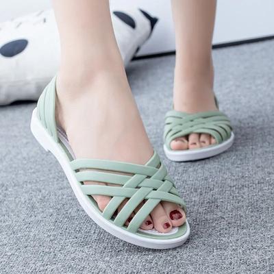 Sandalen Sommer Neu Ausgehöhlt Strandschuhe Mode Outdoor Jelly Sandalias Mujer Flach Lässig Bequem Weiche Sohle Mama Schuhe