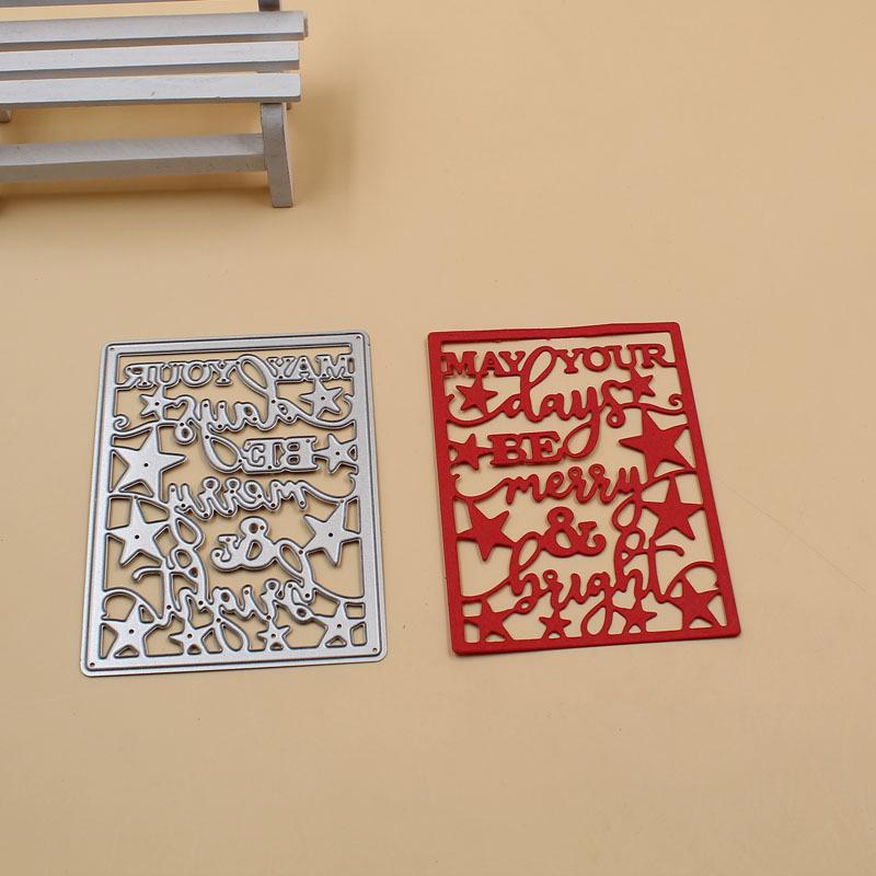 

Різдвяна рамка Металева різка штампи для скрапбукінгу своїми руками Альбом Паперові листівки Декоративні вироби