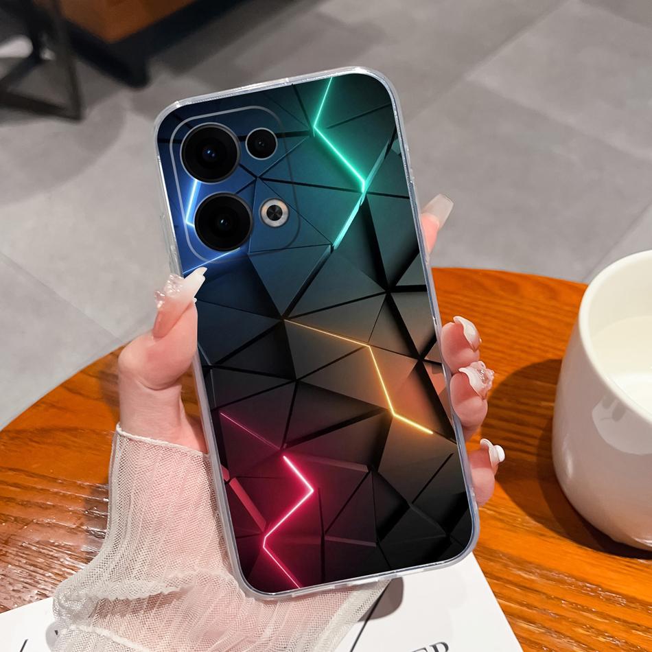 For Oppo Reno 13 Pro Case Creative Clear Soft Back Cover For Oppo Reno13 Pro 13Pro 5G TPU Slim Silicone Anti Drop Phone Cases
