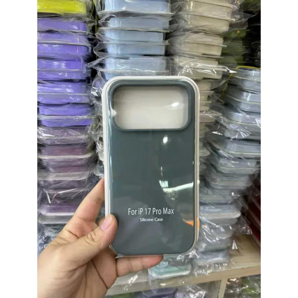 Ins Candy Color Official Case For IPhone 17 Pro Max Air 16 15 14 Plus 13 12 Original Soft Liquid Silicone Wireless Charging Anti-Drop Protect Cover