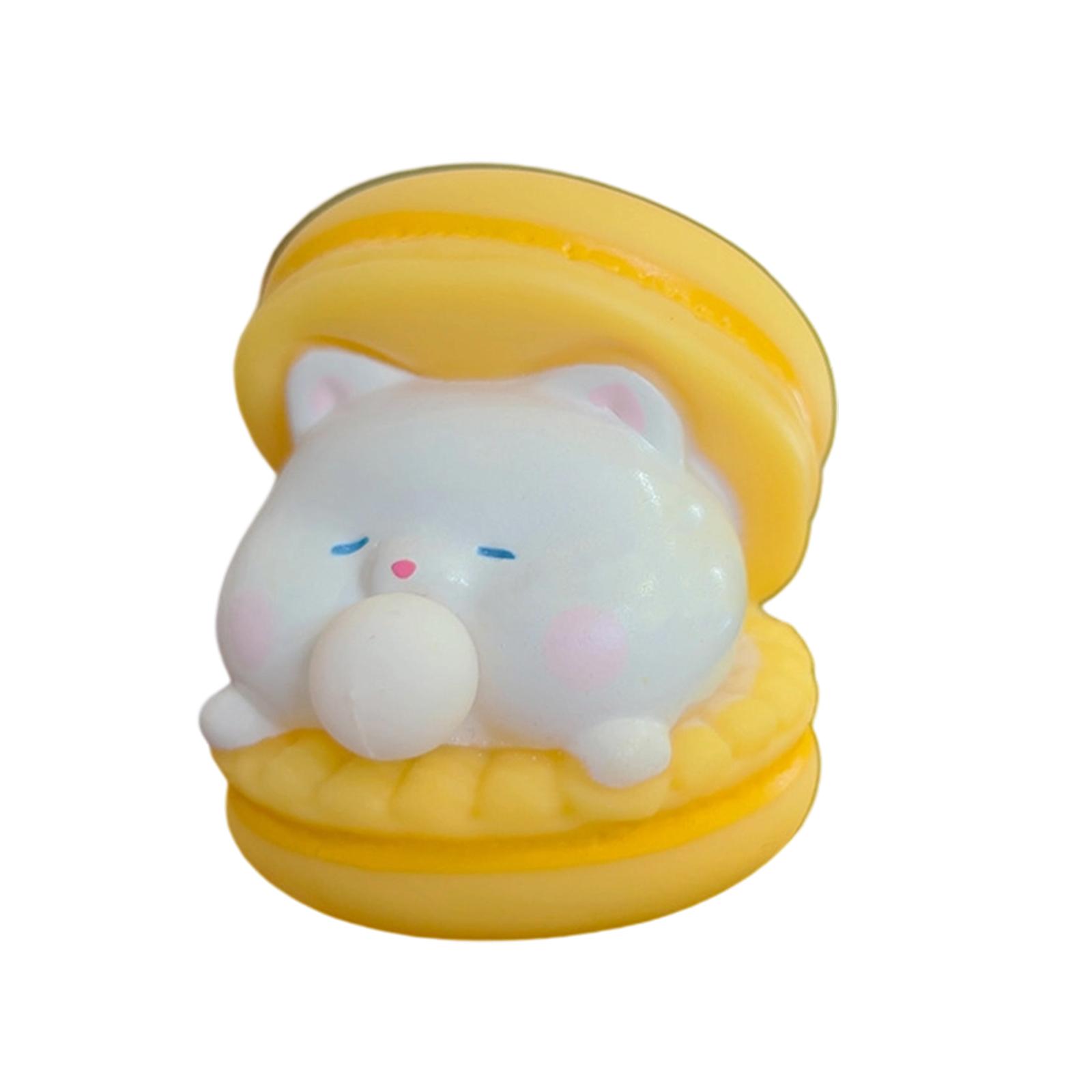 

Cartoon Macaron Bubble Hamburger Squeeze Toy Stress Relief Sensory Fidget Office Desk Decors Gift жовтий