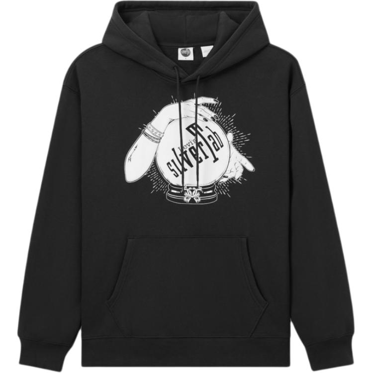 

Толстовка с капюшоном Levis Silver Label свободного кроя с принтом для мужчин, толстовки, темно-синий 38479-0342