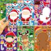 16pcs Christmas Puzzle Stickers Create Your Own Santa Claus DIY Make-a-Face Jigsaw Games Children Party Decoration Toy