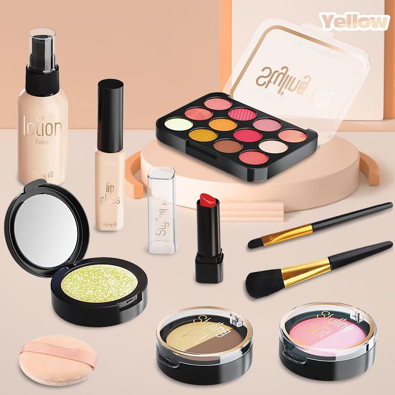 Model pretend play children s makeup toy set princess cosmetics dress up toy holiday Girls Gift оранжевый