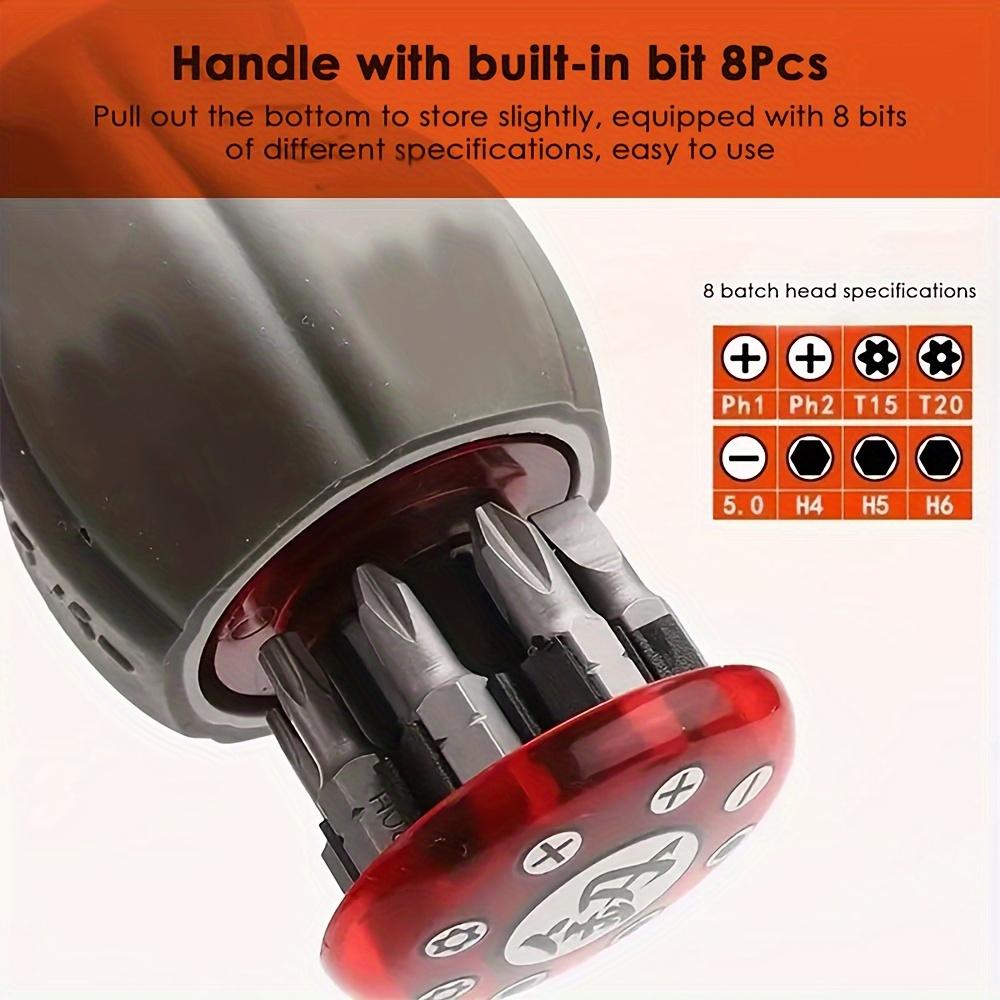Professional 8-in-1 Ratcheting Multitool Screwdriver with Magnetic Tip - Perfect for DIY and Repair Projects