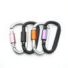 4Pcs Heavy Duty Carabiner Clip, Aluminum Alloy Outdoor Keychain Carabiner, D Shaped Metal Hook Buckle for Water Bottle, Key, Backpack