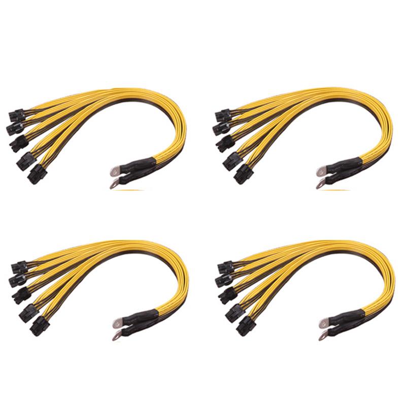 S7 S9 To 5X PCI-E Pcie 6Pin GPU Graphics Card Splitter Power Cable BTC Miner Bitcoin S11 T9+X10 L3+A3 A841 M3 P3 2/4/8pcs