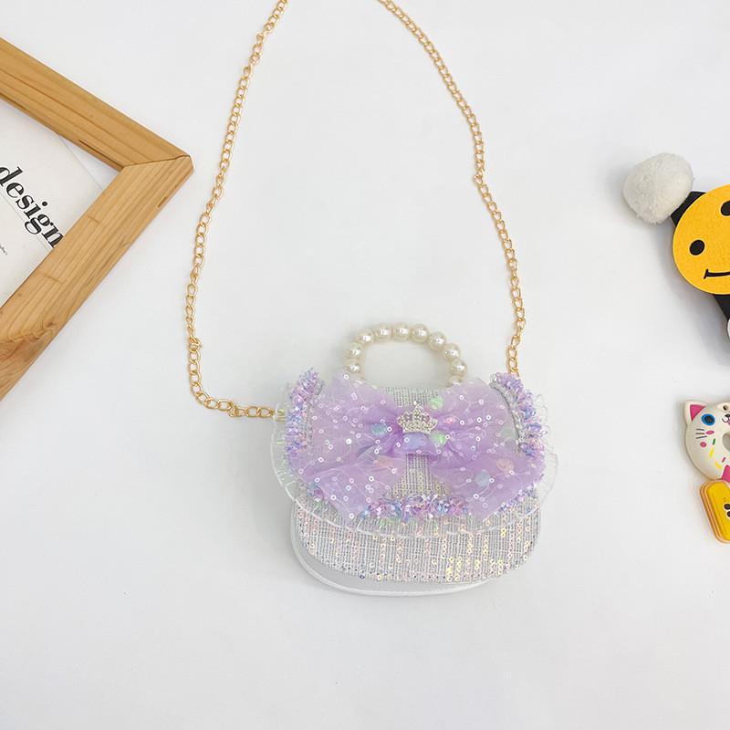 Cute Girls Crossbody Bag Fashionable Mini Pearl Handbag For Children Accessories