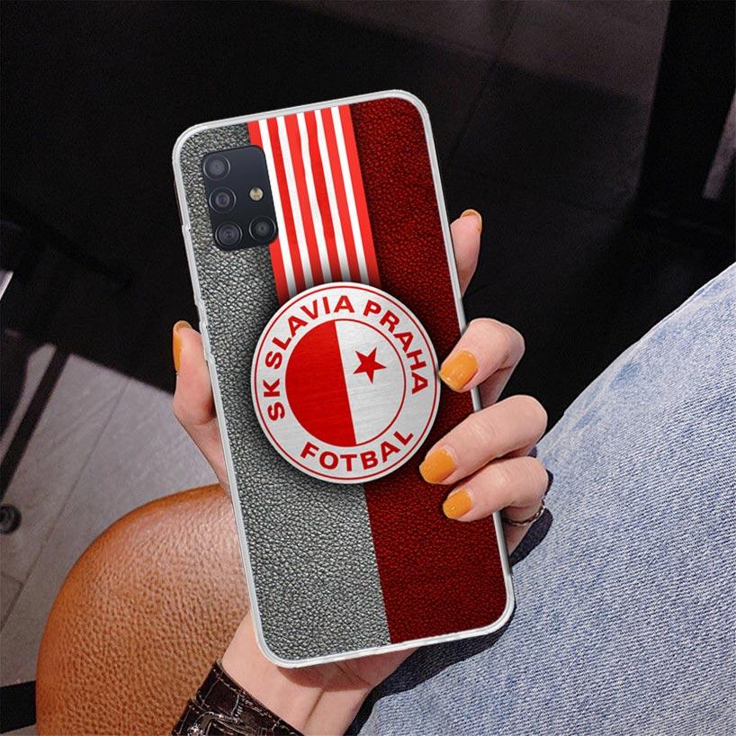 Sk Slavia Praha Czech Republic Phone Case For Samsung Galaxy A52 A32 A22 A12 A51 A31 A50S A30S A20S A10S Note 20 Ultra 10 Plus S