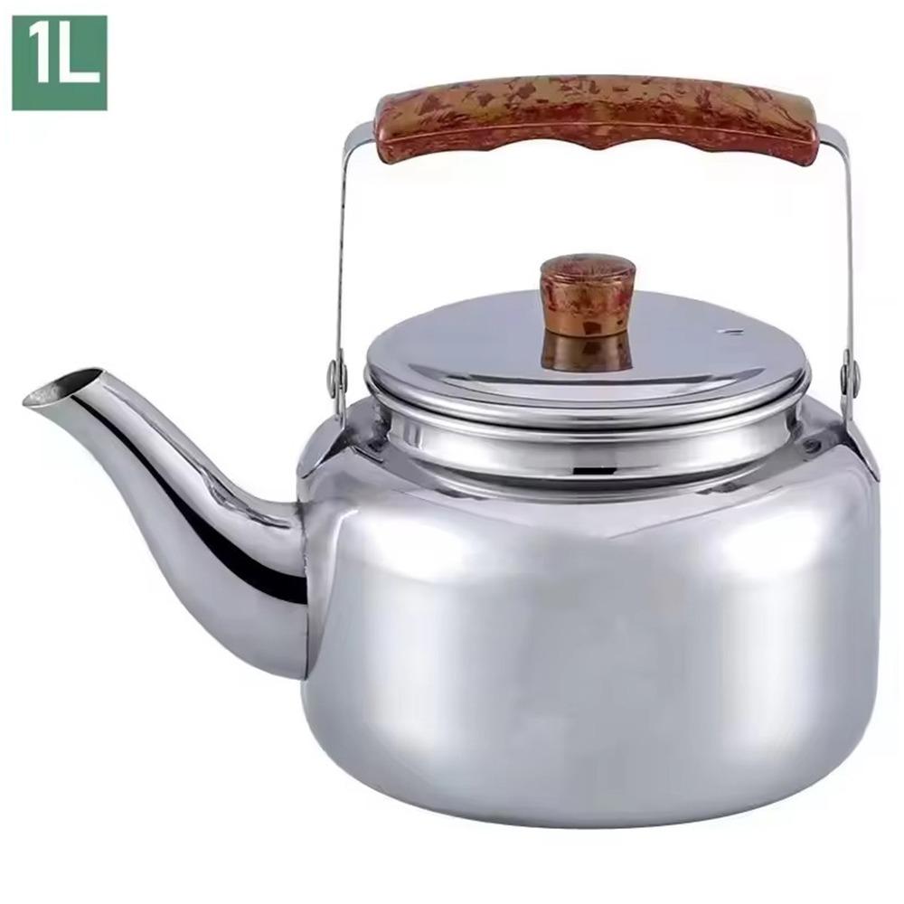 

New 1L/1.5L/2L Tea Pot Large Capacity Fast Heating Teapot Stainless Steel Coffee Pot Home Camping