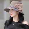 Hat Female Middle-Aged And Elderly Thin Bucket Hat Flower Pot Hat Spring Summer Mother Sun Hat Grandma Elderly Breathable Cool Hat