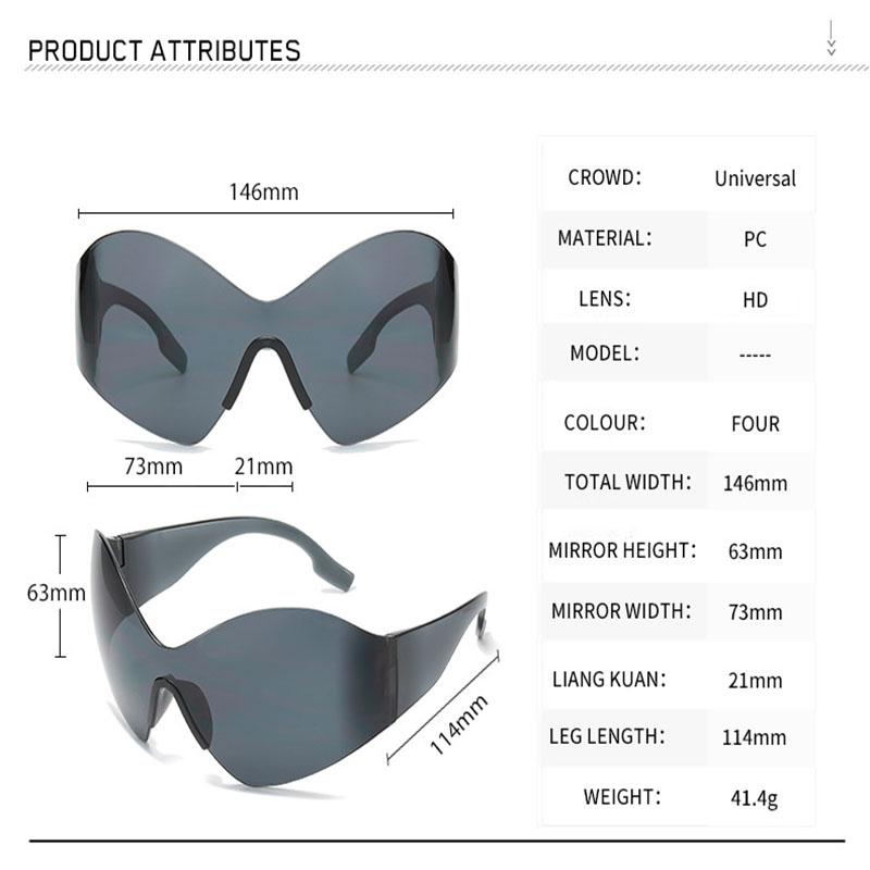 New Y2K Borderless Men Sunglasses Women's Fashion Street Shoot Sun Glasses Men's Cycling Driving Eyewear UV400