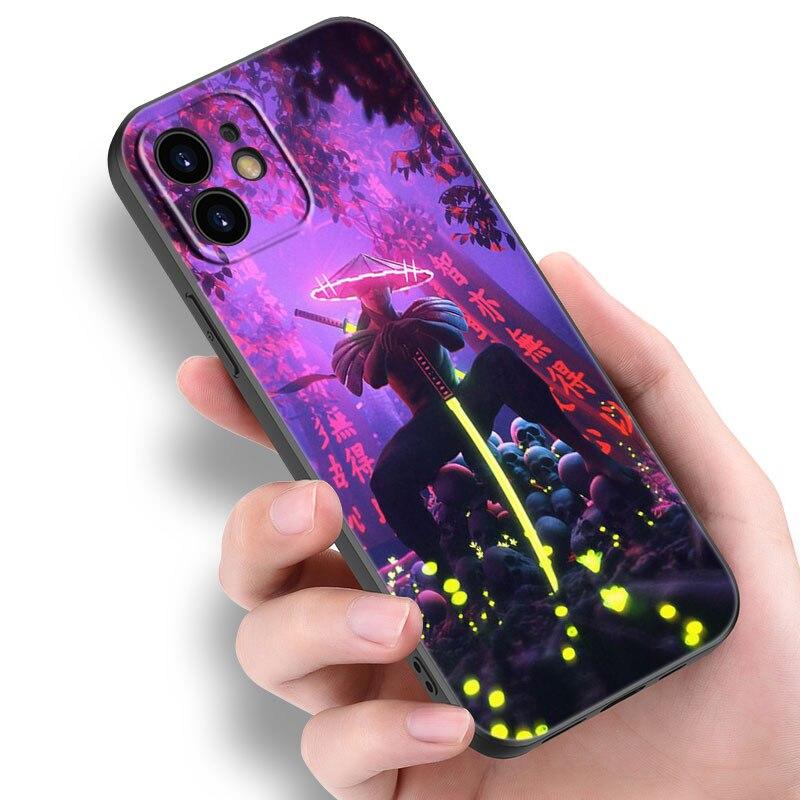 Japanese Samurai Phone Case For Apple iPhone 14 13 12 Mini 11 Pro Max 7 8 XR X XS 7 8 Plus SE 2020 2022 Black Soft Cover