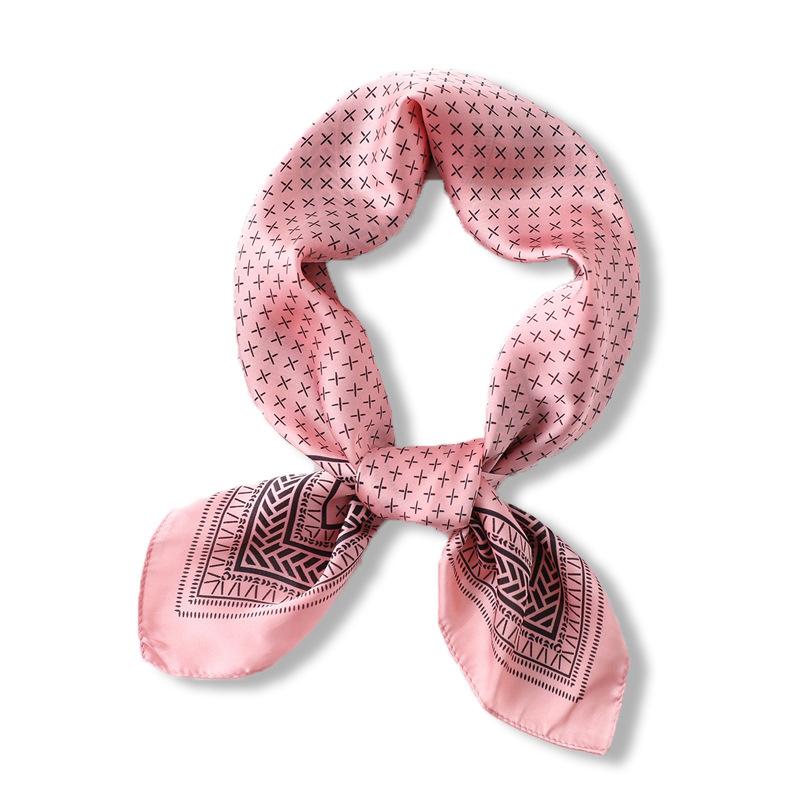 71 * 71Cm Square Scarf New European and American Simple Silk Scarf Simulation Silk Scarf Women's Professional Scarf Versatile Decoration