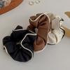 Ponytail Holder Hair Tie Elegant Black White Hair Scrunchies Milk Coffee Color Large Intestine Hair Ring Hair