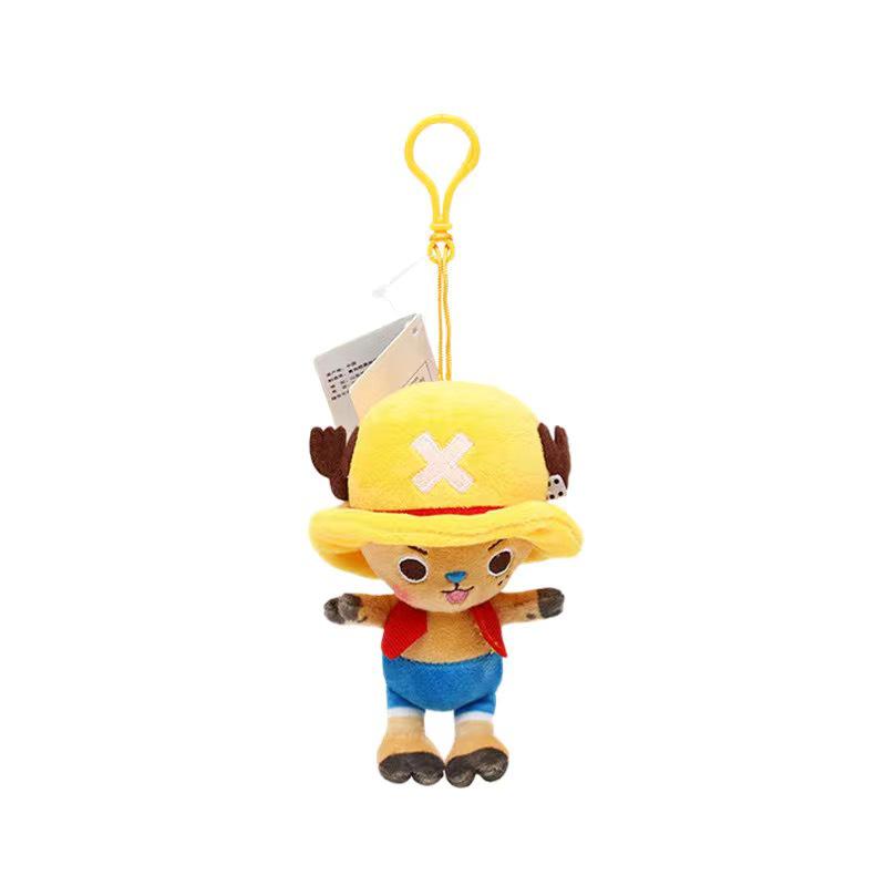 One Piece Luffy & Chopper Keychain Plush Doll - Anime Cartoon Accessory