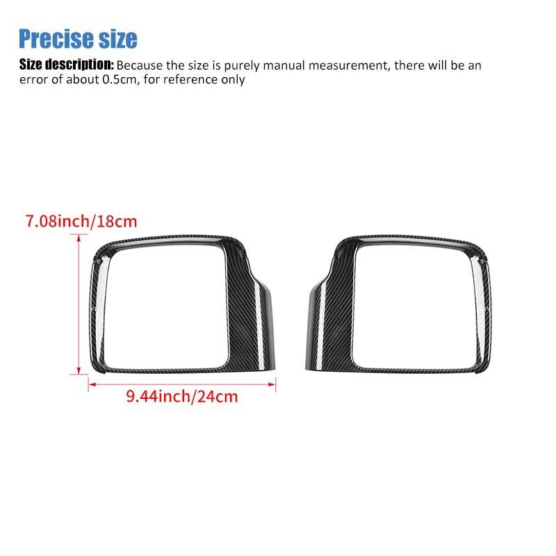 Car Rearview Mirror Rain Eyebrow Decorative Frame Cover For Suzuki Jimny 2019 Up Exterior Accessories, ABS Plastic