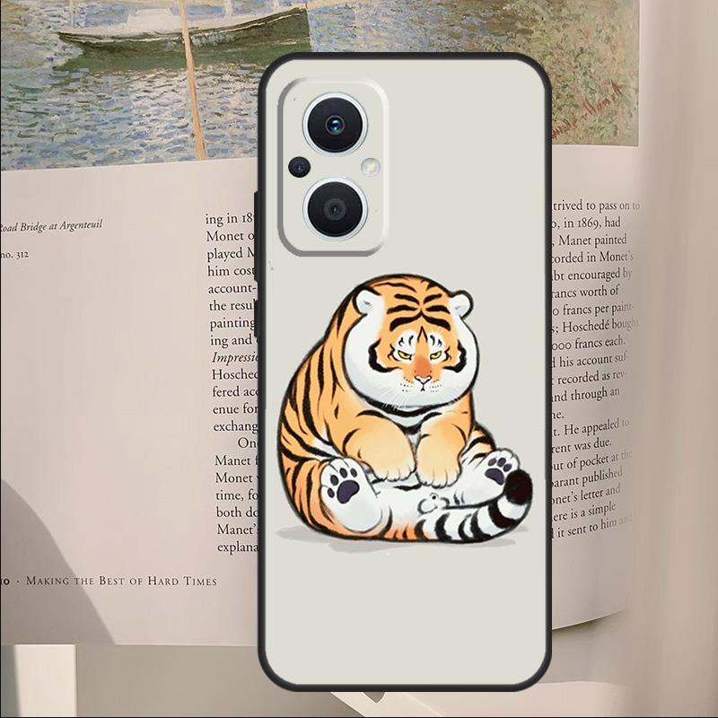 fat tiger Cartoon Funny Cover For OPPO Reno 10 12 13 14 Pro 11 F 12F 13F 14F 7 8 Lite OPPO Find X9 X6 X5 X8 Pro Case