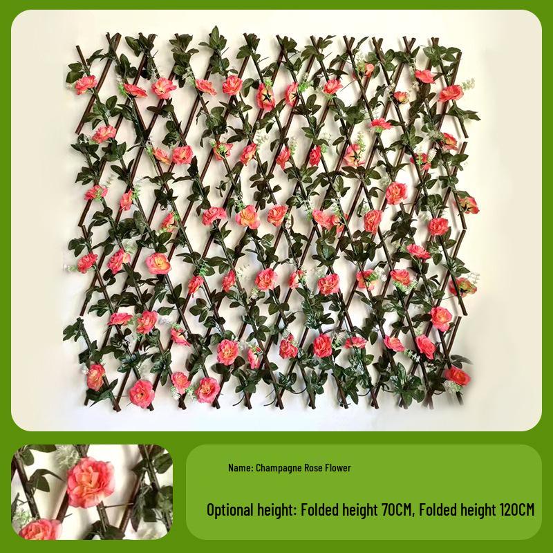 Expandable Pastoral Ivy Leaf Fence: Outdoor Green Hedge for Garden or Courtyard Decoration