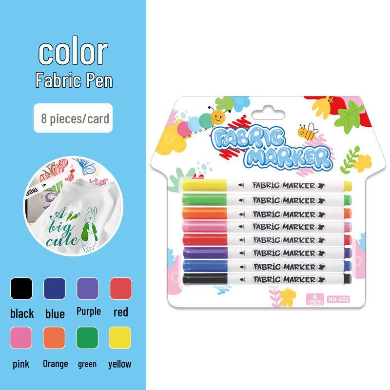 Washable Fabric Markers - Stain-Free, Colorful, Waterproof, Fade-Resistant, DIY Graffiti Pens